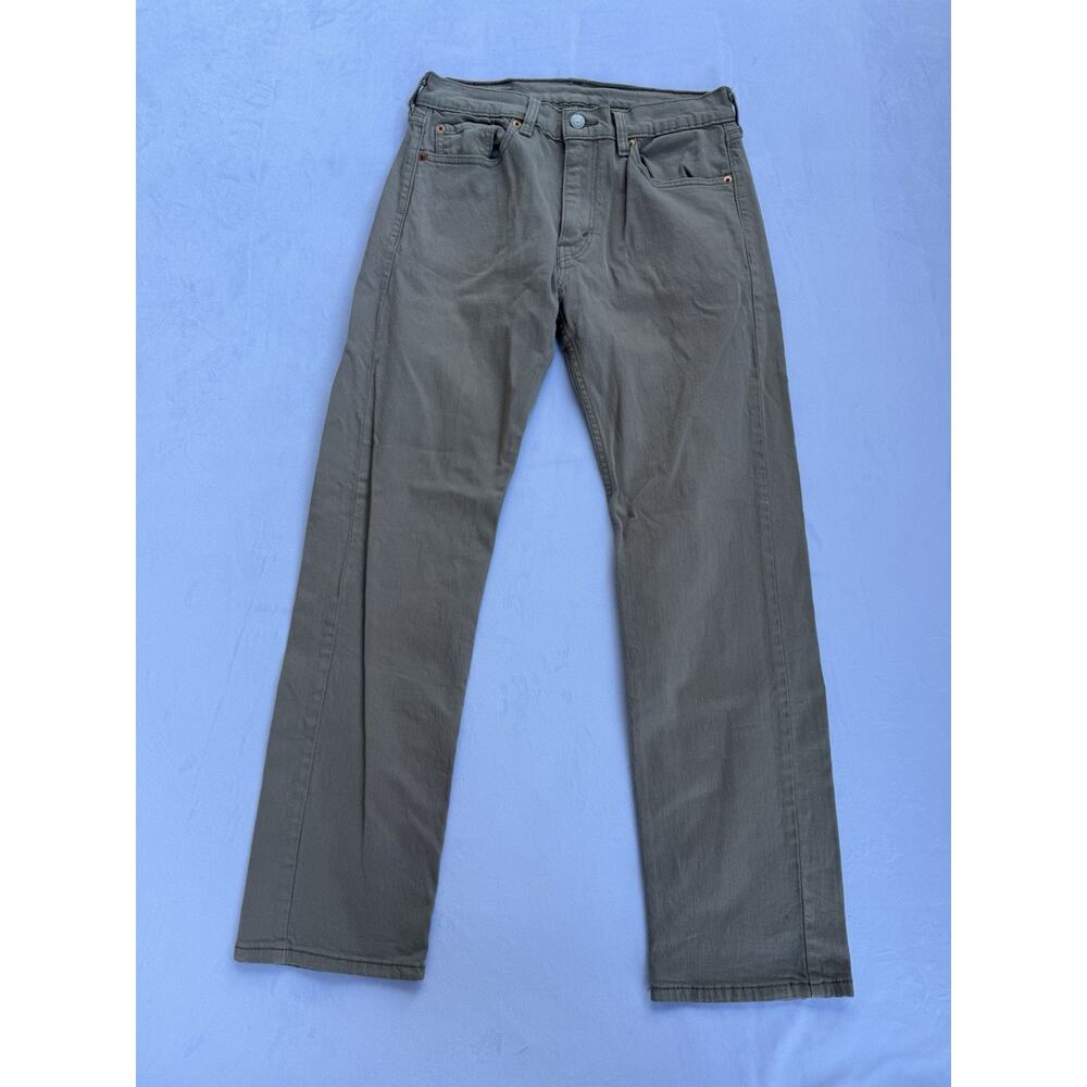 Levi's 505 straight-fit jeans in a beige/khaki color, size W29 L30